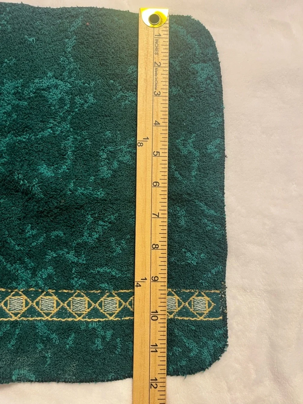 Vintage Green & Gold Marble Shower Curtain Towels & Curtain Hooks Set